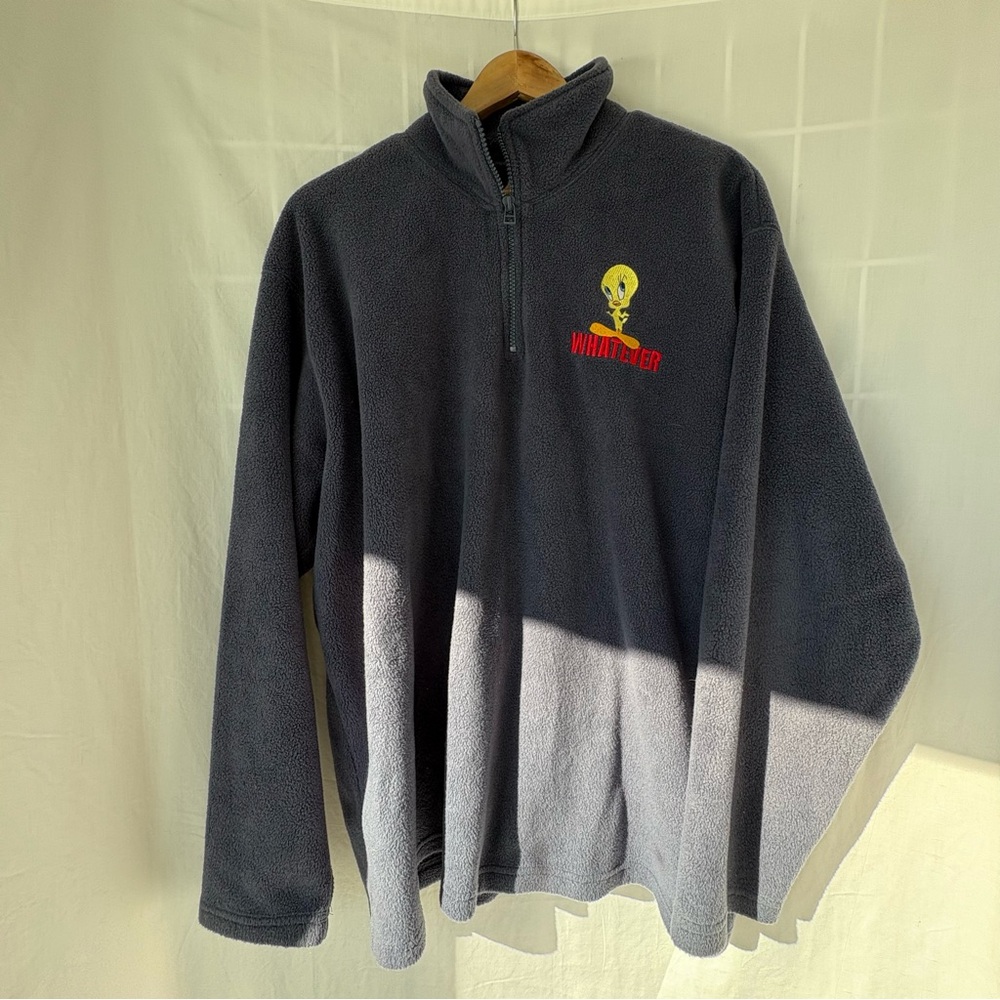 Looney tunes tweety Bird fleece pull over dusty blue 3X